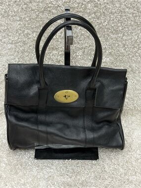 Mulberry Heritage Bayswater in Black Natural Leather